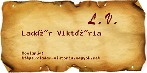Ladár Viktória névjegykártya